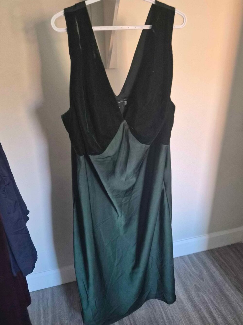 ASOS Green Velvet and Satin Dress